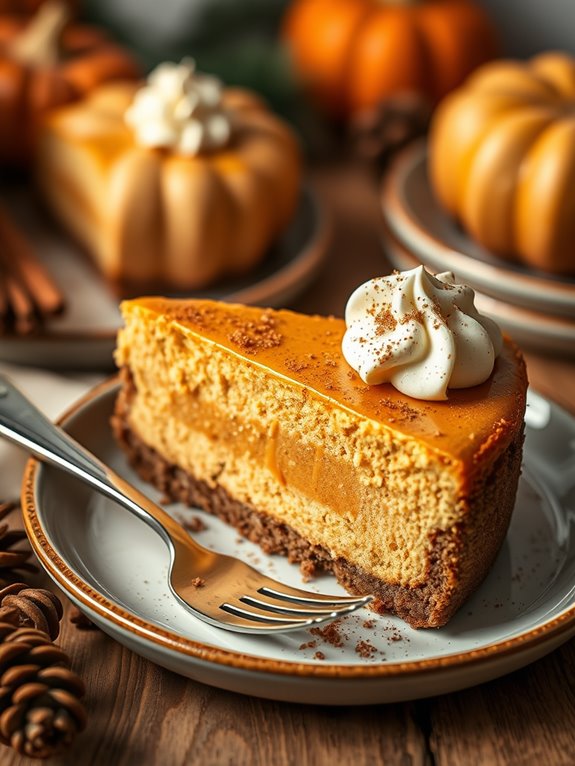 pumpkin cheesecake with gingerbread