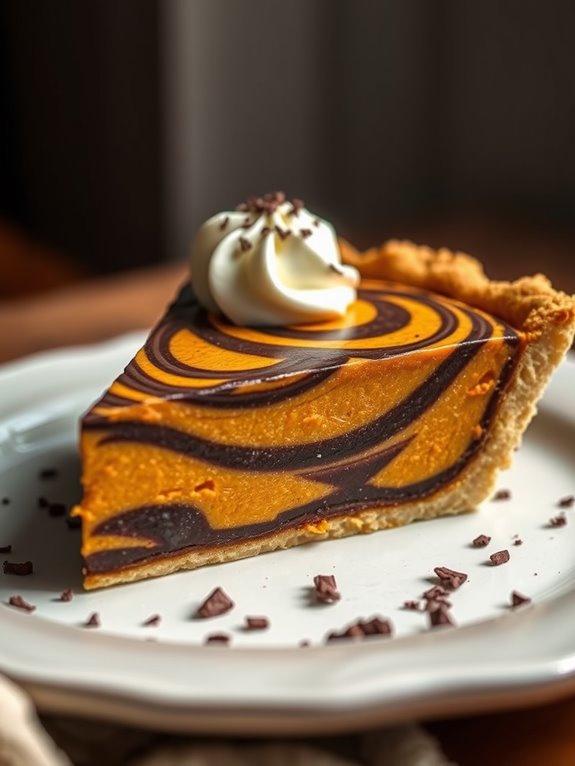 pumpkin pie with chocolate