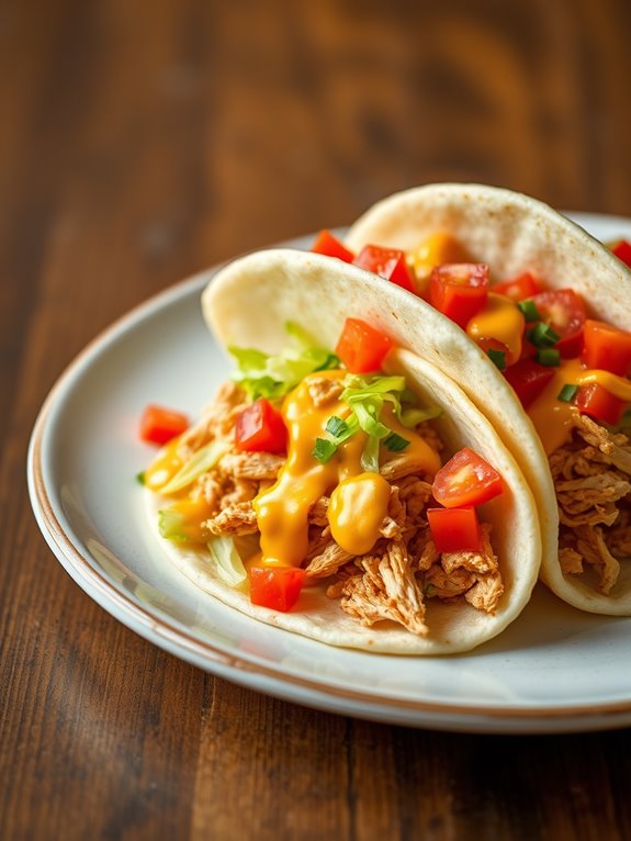 queso chicken tacos recipe