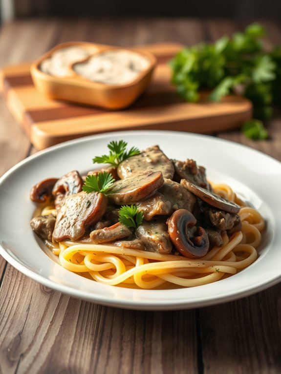 quick and delicious beef stroganoff