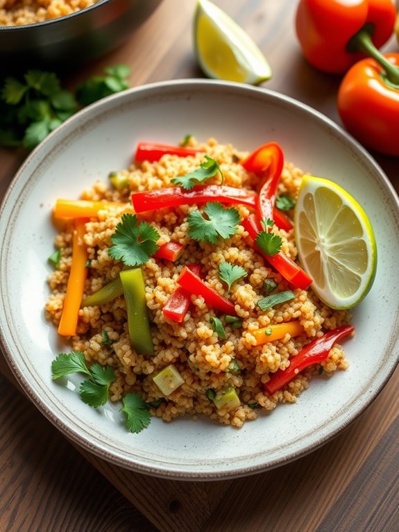 quick and easy fajita quinoa