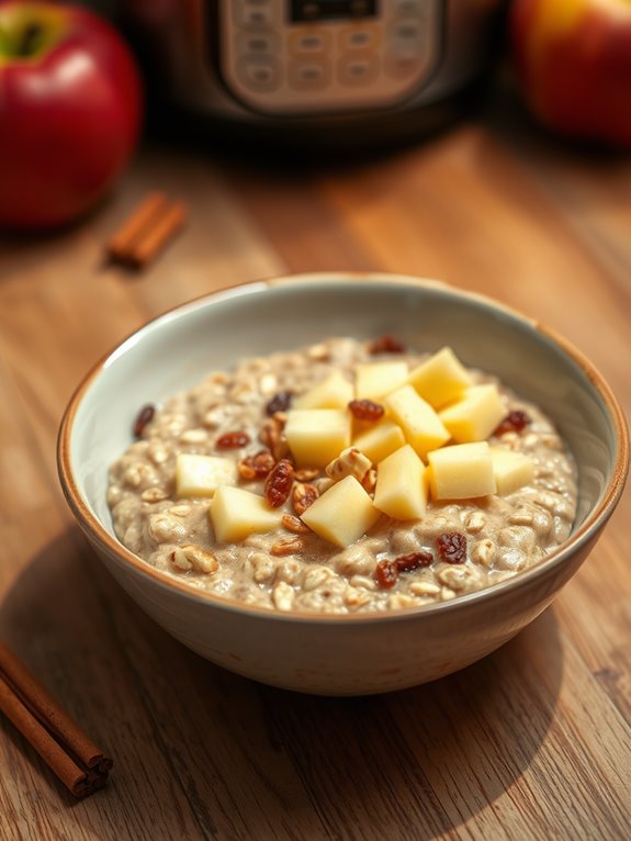 quick apple cinnamon oatmeal