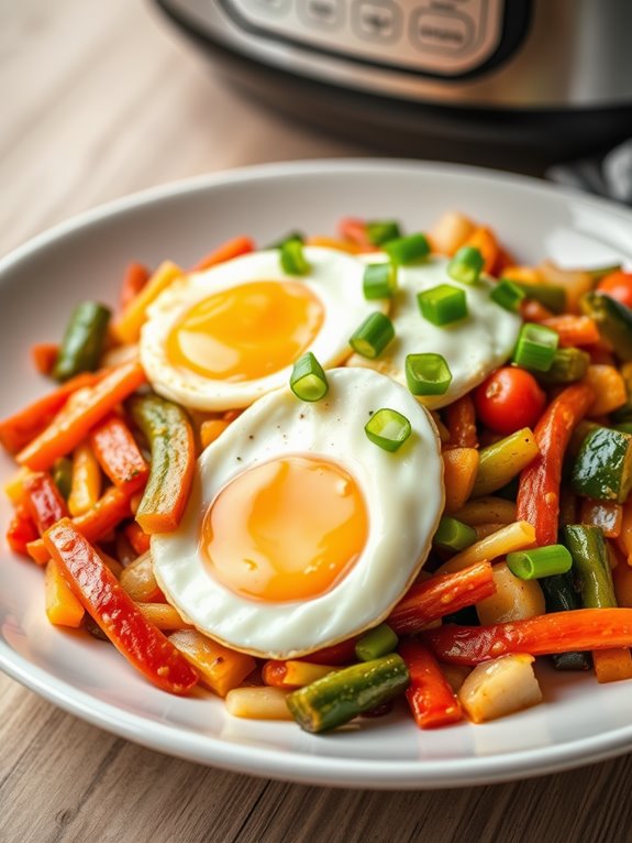 quick vegetable egg stir fry