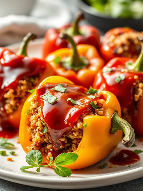 quinoa filled bell peppers recipe