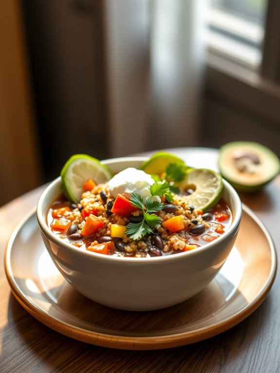 quinoa filled taco soup