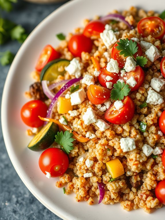 quinoa salad with mediterranean flavors