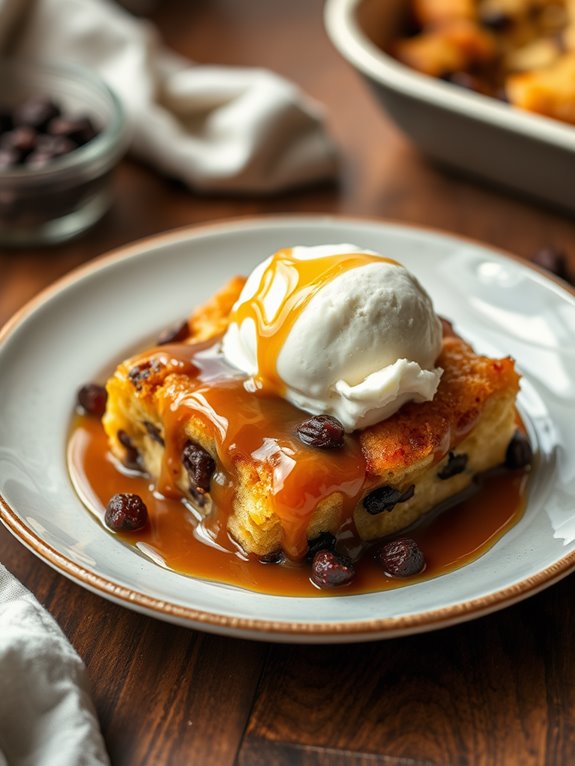 raisin filled bread dessert