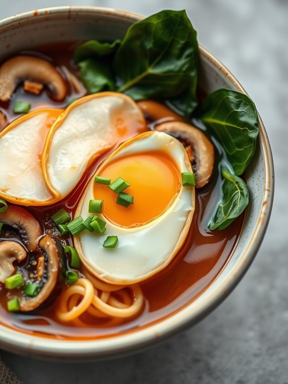 ramen with soft boiled eggs