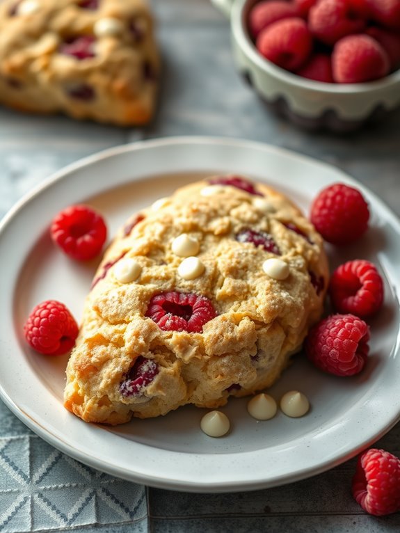 raspberry white chocolate scones