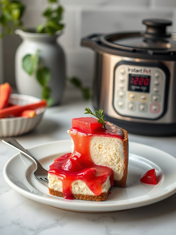 rhubarb cheesecake in instant pot