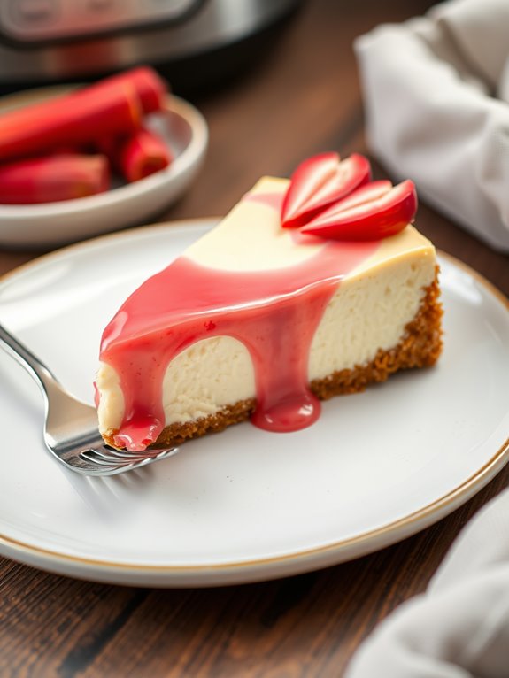 rhubarb cheesecake without baking