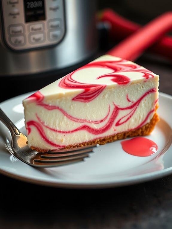 rhubarb cream cheese cheesecake