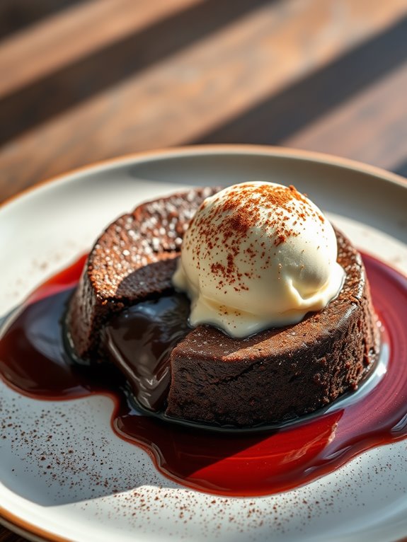 rich molten chocolate dessert