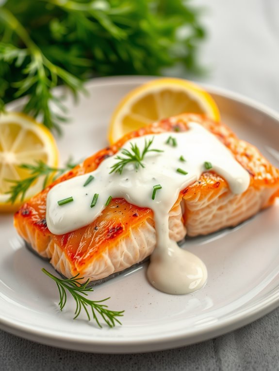 salmon cooked with dill