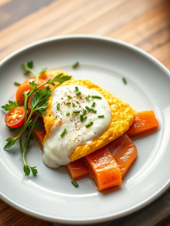 salmon cream cheese omelet