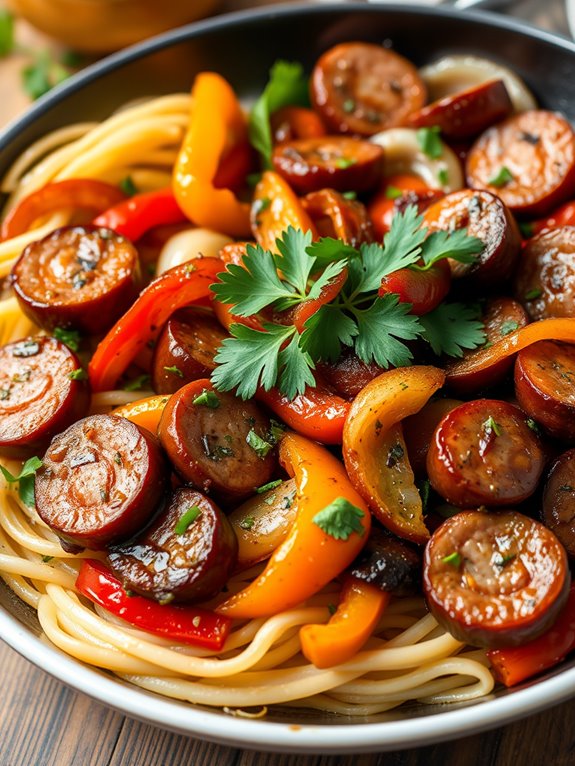 sausage and peppers dish