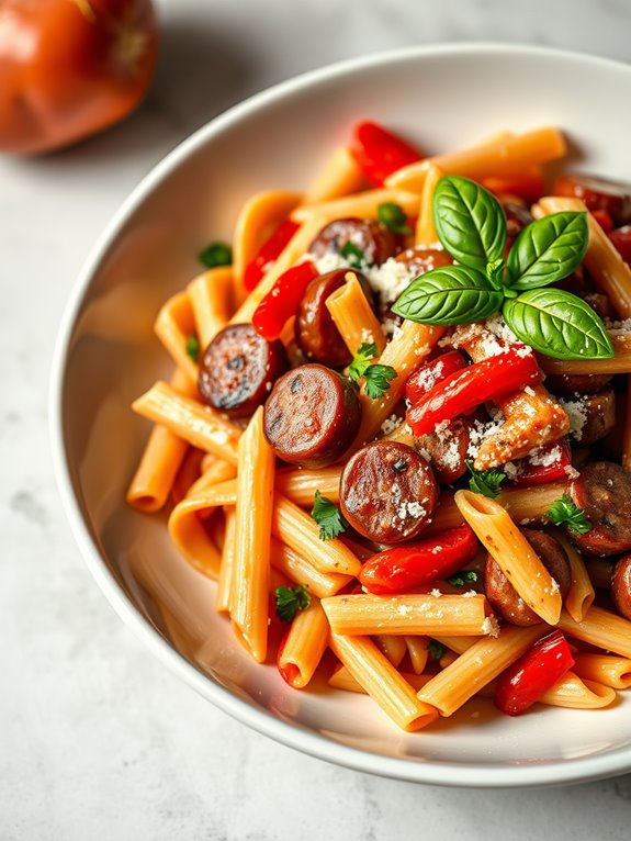 sausage and peppers pasta