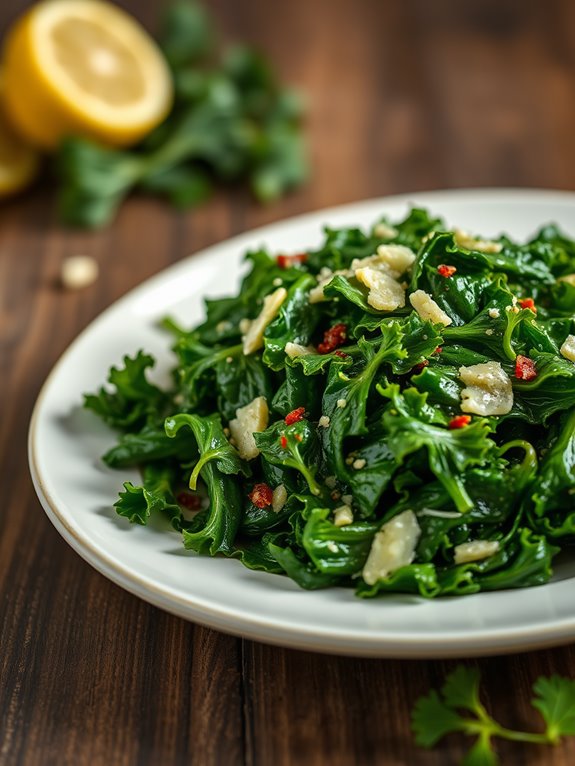 saut ed garlic lemon kale