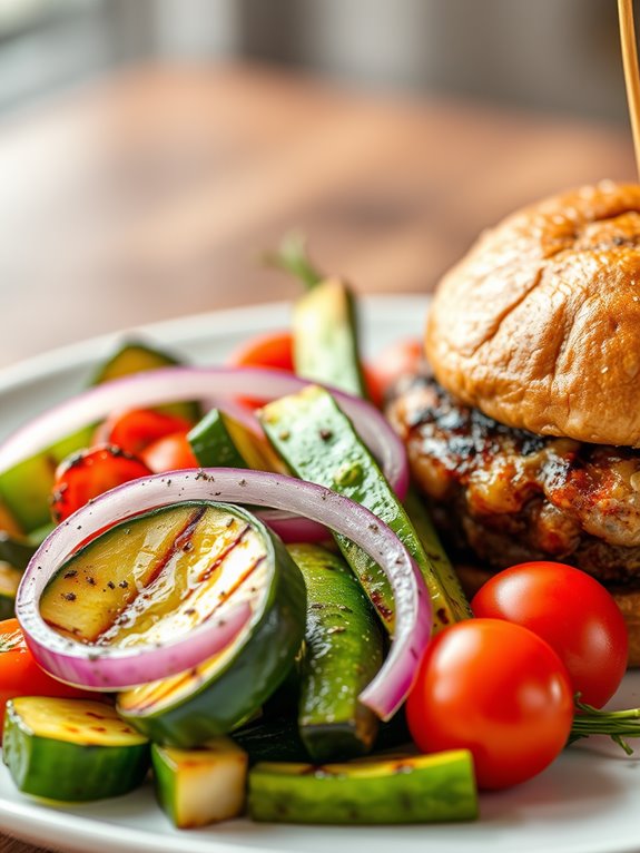 savoring smoky grilled veggies