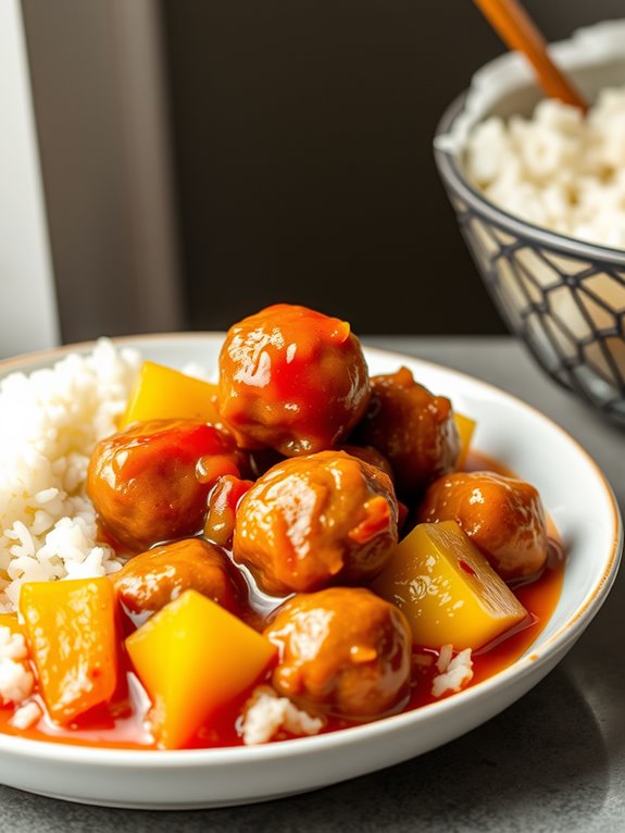 savory and tangy meatballs