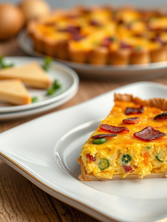 savory bacon cheddar quiche