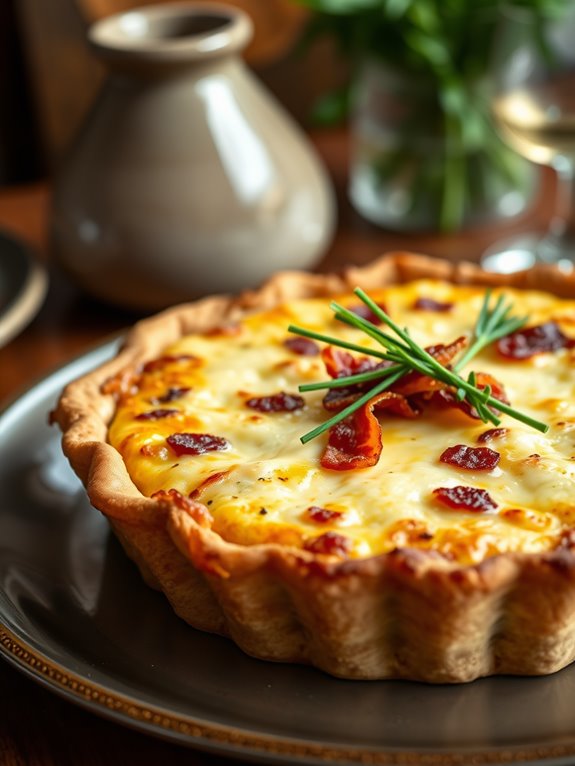 savory bacon cheddar quiche