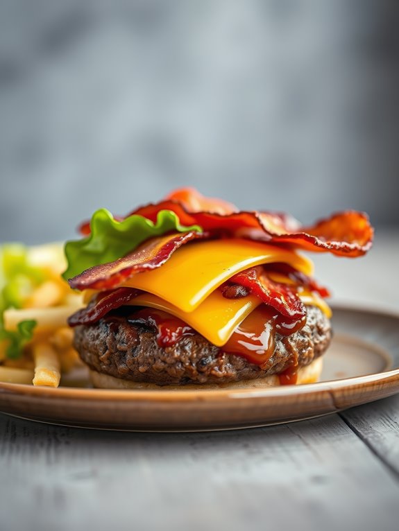 savory bacon infused burger