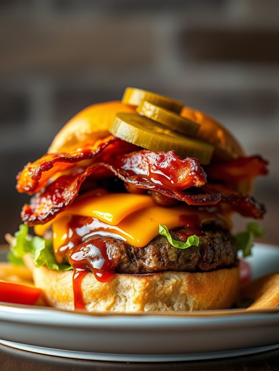 savory bacon infused burger