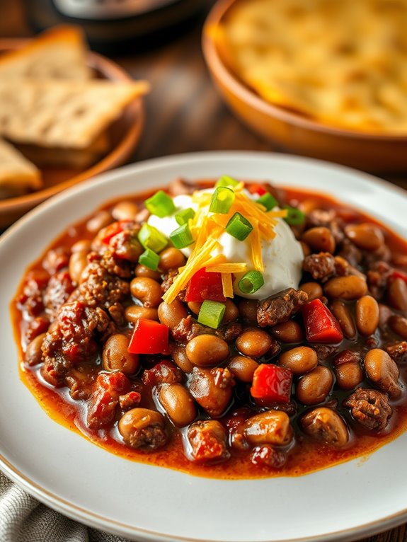 savory barbecue beef chili