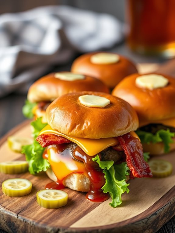 savory bbq bacon sliders