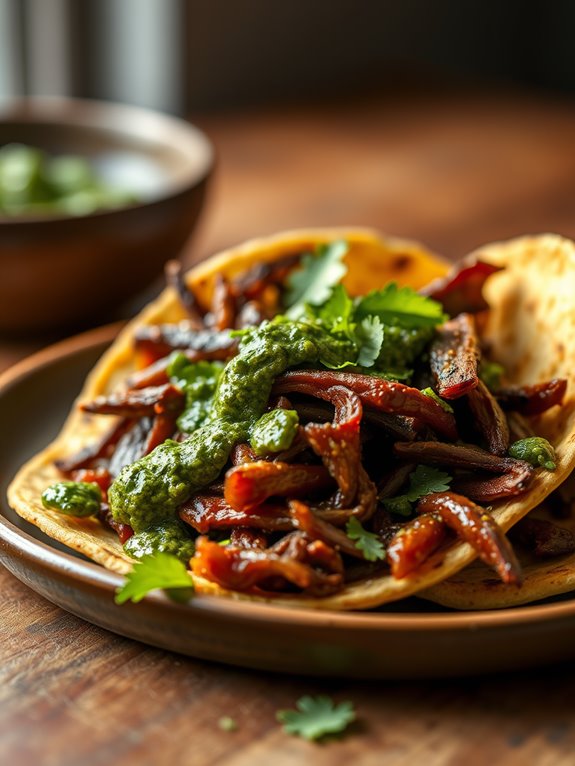 savory bbq beef tacos