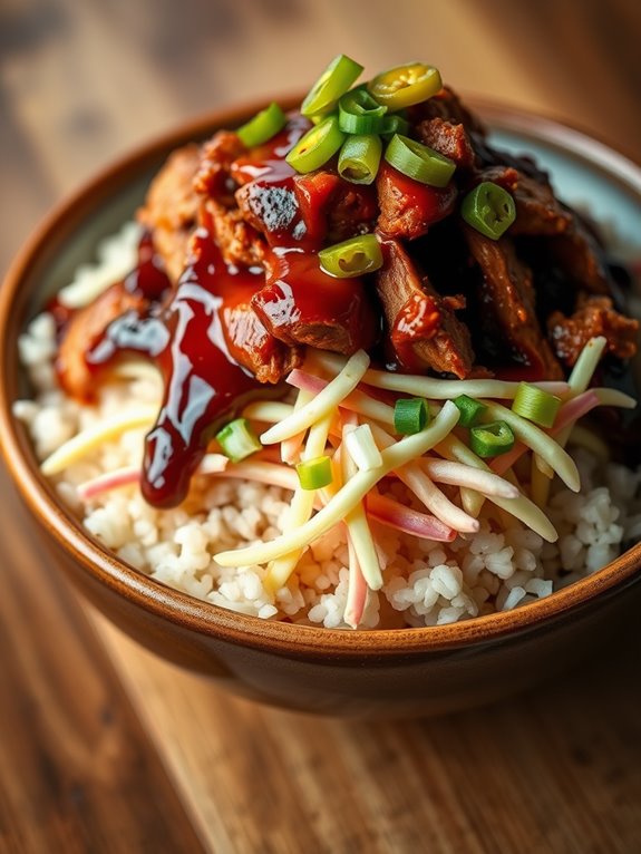 savory bbq pork rice