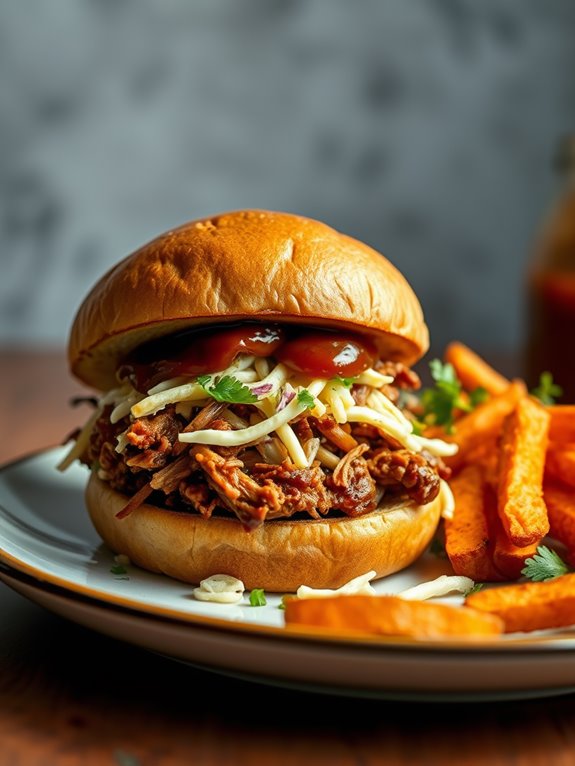 savory bbq pork sandwich