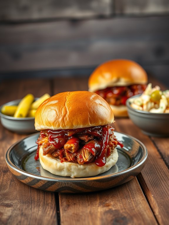 savory bbq pork sandwiches