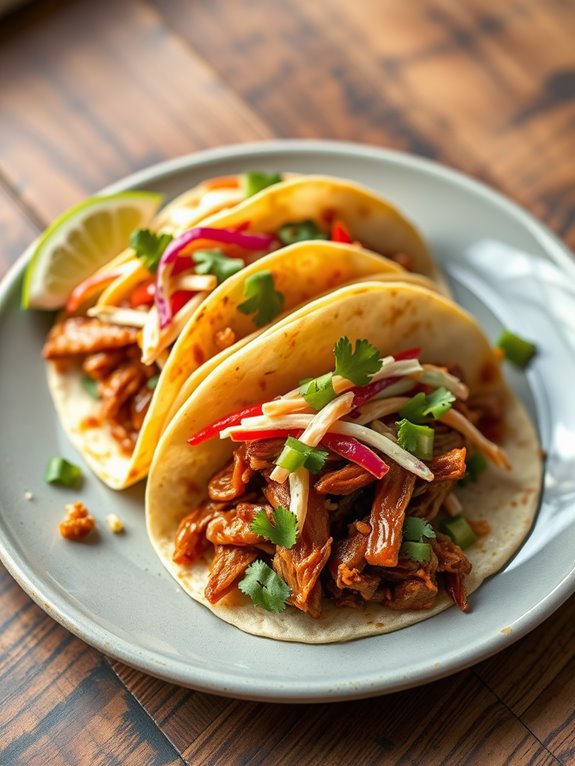 savory bbq pork tacos