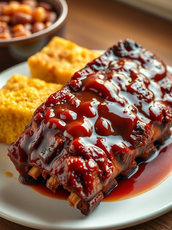 savory bbq ribs meal