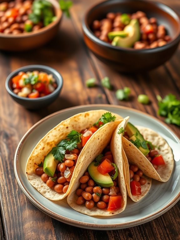 savory bean tacos recipe