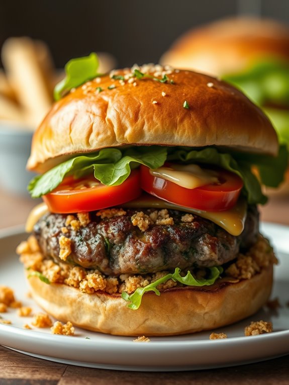 savory beef burger recipe