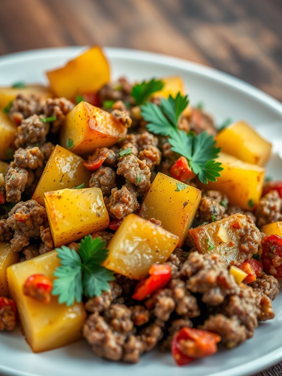 savory beef potato skillet