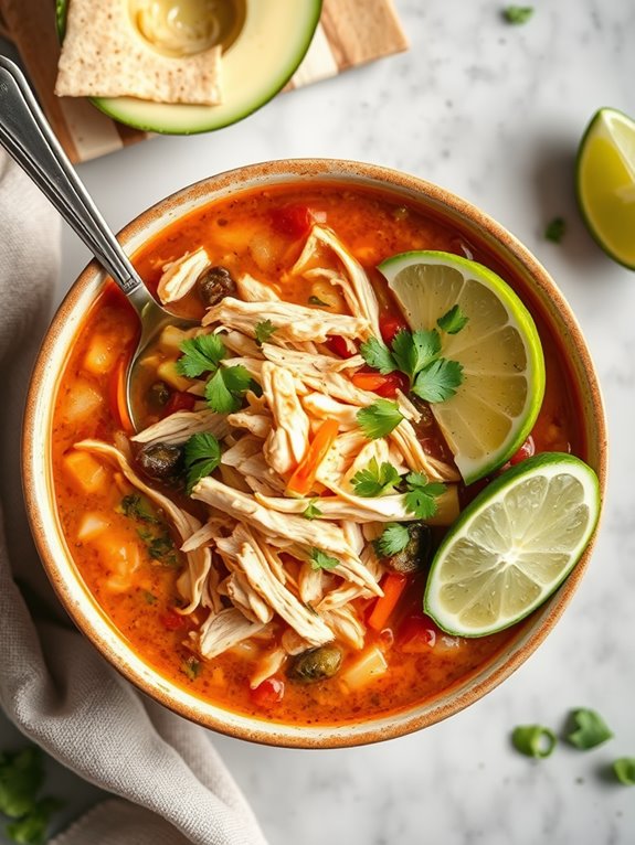 savory chicken tortilla soup