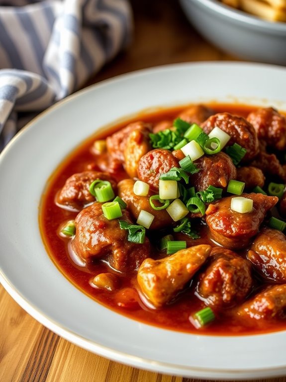 savory duck sausage stew