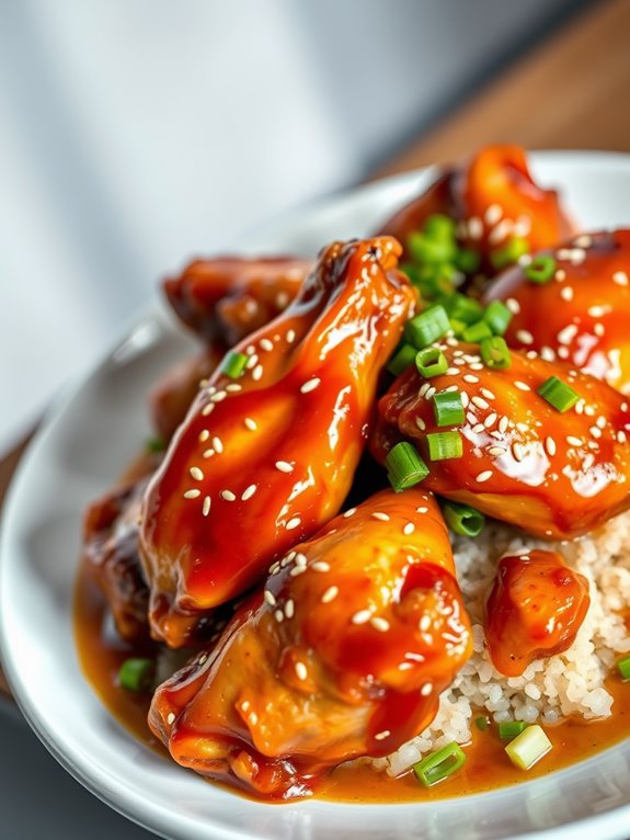 savory glazed chicken wings