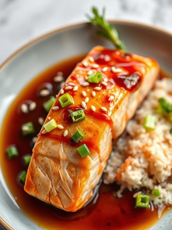 savory glazed salmon dish