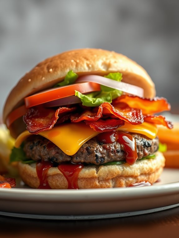 savory grilled bacon burger