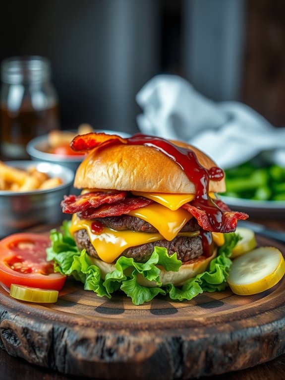 savory grilled bacon burger