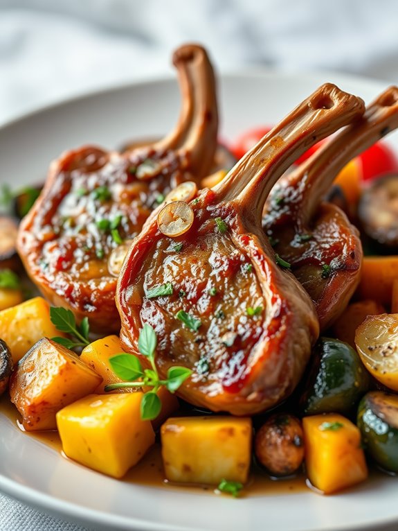 savory grilled lamb chops