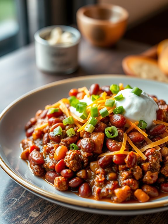 savory ground beef chili