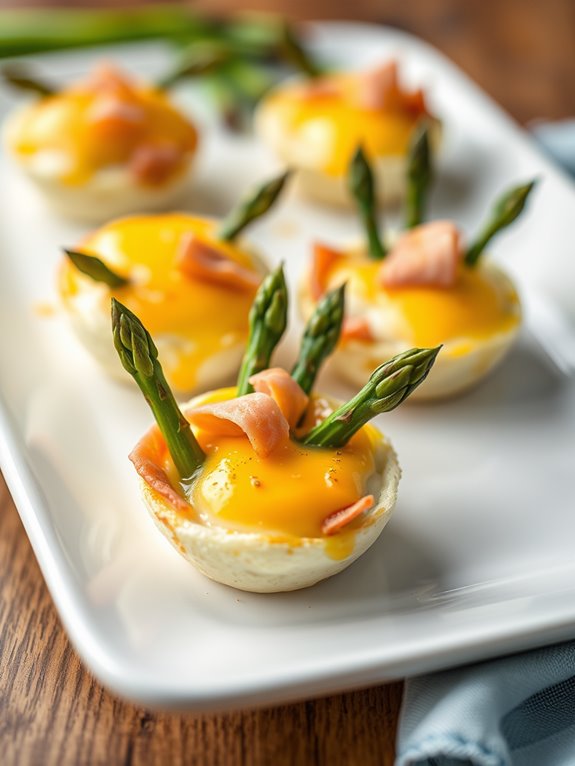 savory ham and asparagus bites