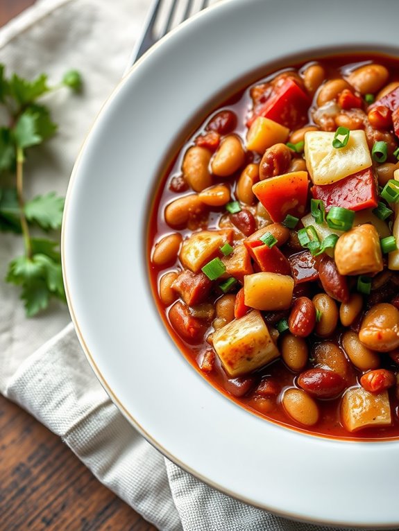 savory ham and bean stew