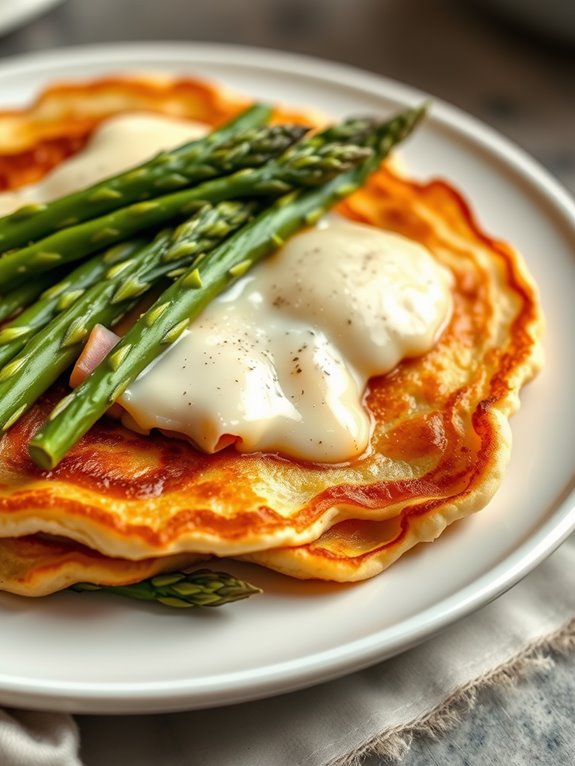 savory ham asparagus pancake